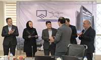 معتمد نیا رئیس سازمان نظام مهندسی ساختمان استان از فرهاد نظری مدیرکل آموزش فنی و حرفه‌ای استان تجلیل کرد